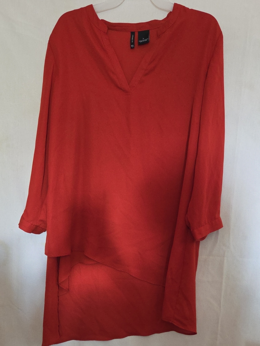 New Directions Burnt Orange V-Neck Long Sleeve Tunic